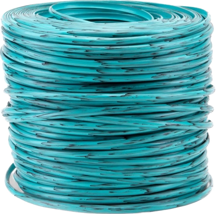 Полутрубка 6 мм серия Лоза цвет "Бирюзовый" (ПТ6-Л549)